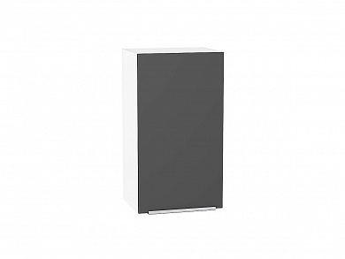 Шкаф верхний с 1-ой дверцей Фьюжн 716*400*320 Stormy Silk / Белый