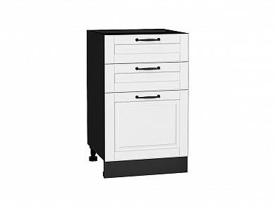 Шкаф нижний с 3-мя ящиками Дублин 816*500*478 Special White / Graphite