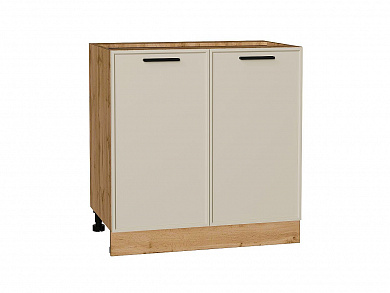 Шкаф нижний с 2-мя дверцами Фрейм 816*800*484 Cream Silk / Дуб Вотан