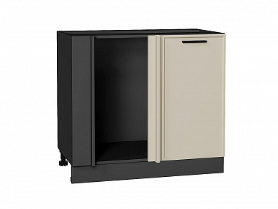 Шкаф нижний угловой Фрейм 816*890*484 Cream Silk / Graphite