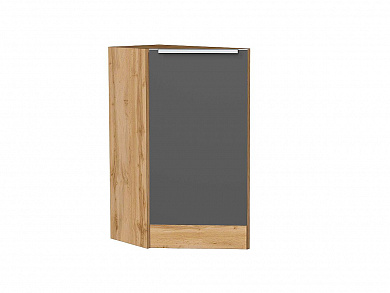 Шкаф нижний торцевой Фьюжн 816*296*554 Stormy Silk / Дуб Вотан