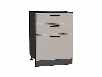 Шкаф нижний с 3-мя ящиками Фрейм 816*600*484 Clay Silk / Graphite