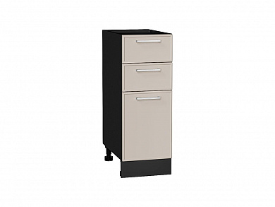 Шкаф нижний с 3-мя ящиками Квадро 816*300*481 Кашемир / Graphite