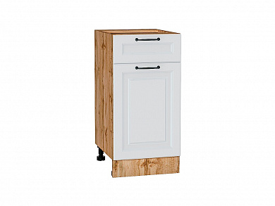 Шкаф нижний с 1-ой дверцей и ящиком Ницца 816*400*478 Blanco / Дуб Вотан