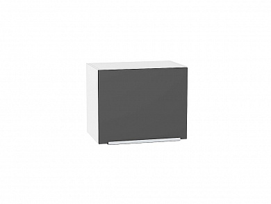 Шкаф верхний горизонтальный Фьюжн 358*450*320 Stormy Silk / Белый