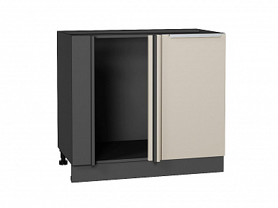 Шкаф нижний угловой Фьюжн 816*890*480 Cream Silk / Graphite
