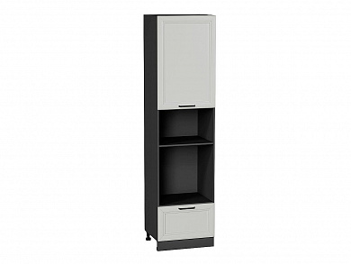 Шкаф пенал с 1-ой дверцей и ящиком под технику Нео 2336*600*576 Grey Silk / Graphite