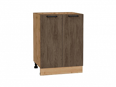 Шкаф нижний с 2-мя дверцами Флэт 816*600*478 Brown Casella Oak 2S / Дуб Вотан