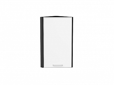 Шкаф верхний торцевой Квадро 716*300*307 Белый / Graphite