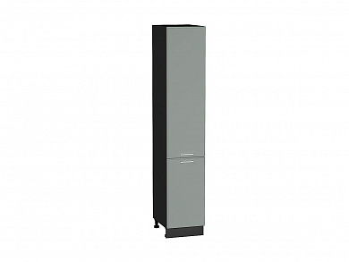 Шкаф пенал с 2-мя дверцами Квадро 2132*400*577 Аквамарин / Graphite