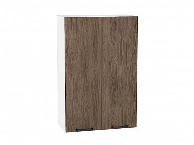 Шкаф верхний с 2-мя дверцами Флэт 920*600*318 Brown Casella Oak 2S / Белый