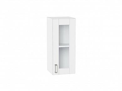 Шкаф верхний с 1-ой остекленной дверцей Лофт 716*300*320 White Silk / Белый