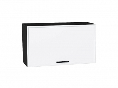 Шкаф верхний горизонтальный Фрейм 458*800*324 White Silk / Graphite