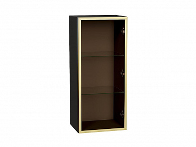 Шкаф верхний с 1-ой остекленной дверцей 920*400*322 Золотой / Graphite