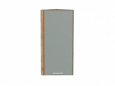 Шкаф верхний торцевой Квадро 920*300*307 Аквамарин / Дуб Вотан