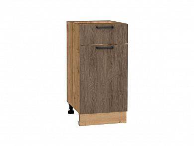 Шкаф нижний с 1-ой дверцей и ящиком Флэт 816*400*478 Brown Casella Oak 2S / Дуб Вотан