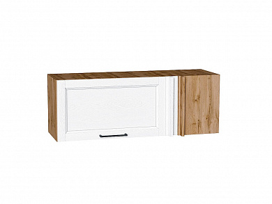 Шкаф верхний прямой угловой горизонтальный Сканди 358*1000*350 White Silkwood / Дуб Вотан