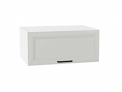 Шкаф верхний горизонтальный глубокий Нео 358*800*576 Grey Silk / Белый