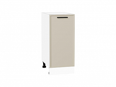 Шкаф нижний с 1-ой дверцей Фрейм 816*350*484 Cream Silk / Белый
