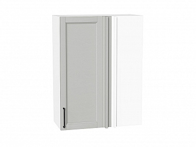 Шкаф верхний прямой угловой Сканди 920*700*345 Grey Silkwood / Белый