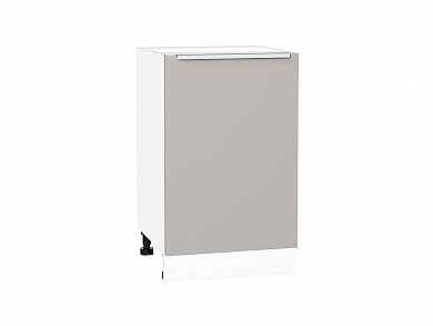 Шкаф нижний с 1-ой дверцей Фьюжн 816*500*480 Clay Silk / Белый