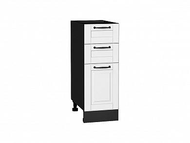 Шкаф нижний с 3-мя ящиками Дублин 816*300*478 Special White / Graphite