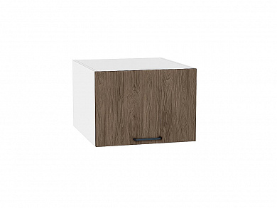 Шкаф верхний горизонтальный глубокий Флэт 358*500*574 Brown Casella Oak 2S / Белый