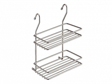 Полка 2-х ярусная малая 280*200*110 Хром