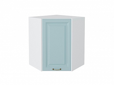 Шкаф верхний угловой Ницца 716*600*600 Голубой / Белый