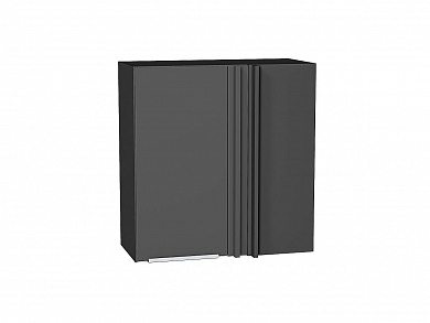 Шкаф верхний прямой угловой Фьюжн 716*700*345 Stormy Silk / Graphite