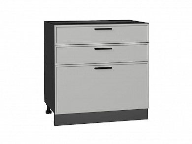Шкаф нижний с 3-мя ящиками Фрейм 816*800*484 Grey Silk / Graphite