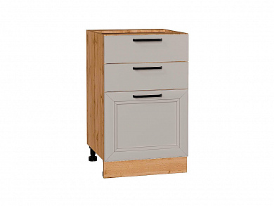 Шкаф нижний с 3-мя ящиками Нео 816*500*480 Clay Silk / Дуб Вотан