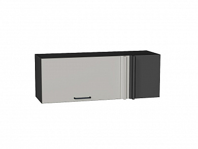 Шкаф верхний прямой угловой горизонтальный Флэт 358*1000*350 Light Grey In 2S / Graphite