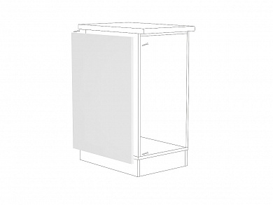 Фасад боковой для нижнего шкафа ФТ 716 716*573*16 Белый