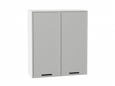 Шкаф верхний с 2-мя дверцами Фрейм 920*800*324 Grey Silk / Белый
