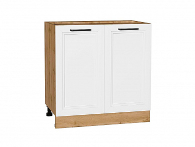 Шкаф нижний с 2-мя дверцами Нео 816*800*480 White Silk / Дуб Вотан