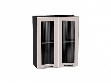 Шкаф верхний с 2-мя остекленными дверцами Барселона 716*600*324 Кашемир / Graphite