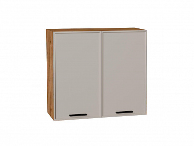 Шкаф верхний с 2-мя дверцами Фрейм 716*800*324 Clay Silk / Дуб Вотан