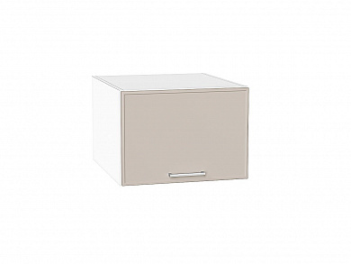 Шкаф верхний горизонтальный глубокий Квадро 358*500*577 Кашемир / Белый