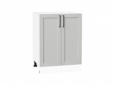 Шкаф нижний с 2-мя дверцами Сканди 816*600*480 Grey Silkwood / Белый