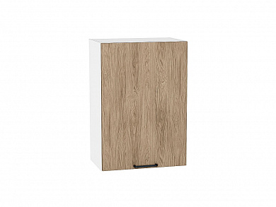 Шкаф верхний с 1-ой дверцей Флэт 716*500*318 Natural Casella Oak 2S / Белый