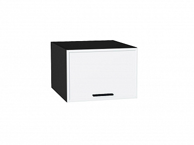 Шкаф верхний горизонтальный глубокий Фрейм 358*500*580 White Silk / Graphite