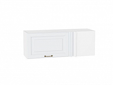 Шкаф верхний прямой угловой горизонтальный Ницца 358*1000*350 Белый / Белый