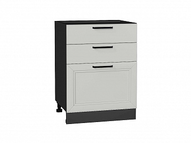 Шкаф нижний с 3-мя ящиками Нео 816*600*480 Grey Silk / Graphite