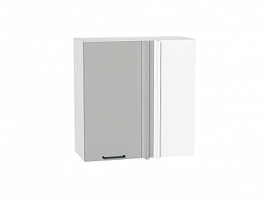Шкаф верхний прямой угловой Флэт 716*700*345 Light Grey In 2S / Белый