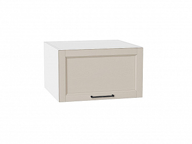 Шкаф верхний горизонтальный глубокий Сканди 358*600*576 Cream Silkwood / Белый
