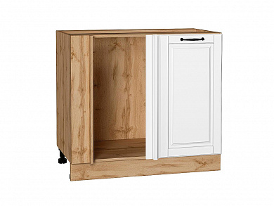 Шкаф нижний угловой Дублин 816*890*478 Special White / Дуб Вотан