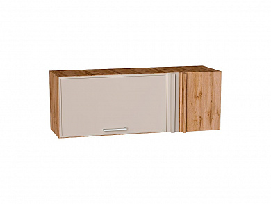 Шкаф верхний прямой угловой горизонтальный Квадро 358*1000*350 Кашемир / Дуб Вотан