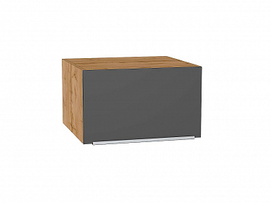 Шкаф верхний горизонтальный глубокий Фьюжн 358*600*576 Stormy Silk / Дуб Вотан