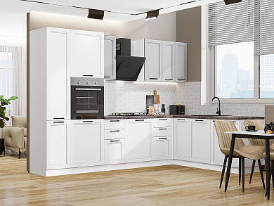 Нео-03 2140*3000/2100*600 Grey Silk/White Silk